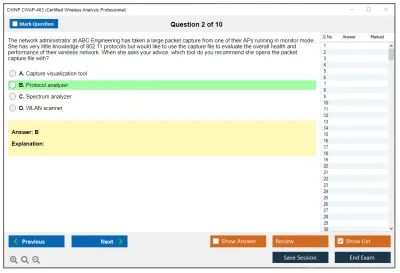 CWNP CWAP-403 Certified Wireless Analysis Professional Practice test exam simulator test engine exam Prep practice test questions answers Image 2
