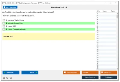 SAP C_ARCAT_18Q4 SAP Certified Application Associate - SAP Ariba Catalogs Practice test exam simulator test engine exam Prep practice test questions answers Image 3