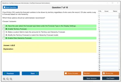 Salesforce Certified-Advanced-Administrator Salesforce Certified Advanced Administrator Practice test exam simulator test engine exam Prep practice test questions answers Image 7