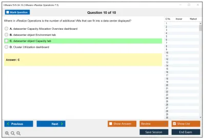 VMware 5V0-34.19 VMware vRealize Operations 7.5 Practice test exam simulator test engine exam Prep practice test questions answers Image 10