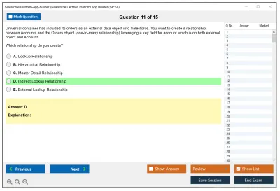 Salesforce Platform-App-Builder Salesforce Certified Platform App Builder Practice test exam simulator test engine exam Prep practice test questions answers Image 11