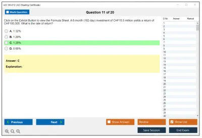 ACI 3I0-012 ACI Dealing Certificate Practice test exam simulator test engine exam Prep practice test questions answers Image 11
