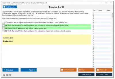 Nutanix NCSC-Level-1 Nutanix Certified Services Consultant (NCSC): Level 1 Practice test exam simulator test engine exam Prep practice test questions answers Image 2