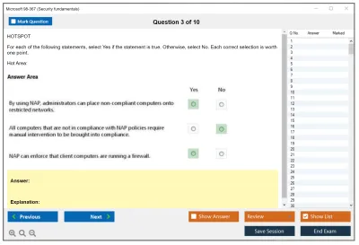 Microsoft 98-367 Security fundamentals Practice test exam simulator test engine exam Prep practice test questions answers Image 3