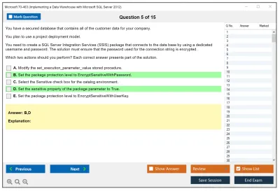 Microsoft 70-463 Implementing a Data Warehouse with Microsoft SQL Server 2012 Practice test exam simulator test engine exam Prep practice test questions answers Image 5