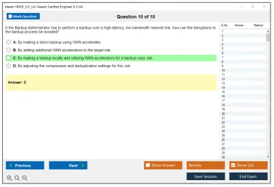 Veeam VMCE_9.5_U4 Veeam Certified Engineer 9.5 U4 Practice test exam simulator test engine exam Prep practice test questions answers Image 10