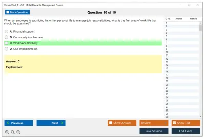 WorldatWork T1-GR1 Total Rewards Management Exam Practice test exam simulator test engine exam Prep practice test questions answers Image 10