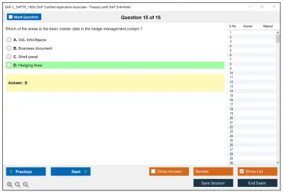 SAP C_S4FTR_1809 SAP Certified Application Associate - Treasury with SAP S/4HANA Practice test exam simulator test engine exam Prep practice test questions answers Image 15