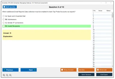 Symantec ST0-250 Symantec Messaging Gateway 10.5 Technical Assessment Practice test exam simulator test engine exam Prep practice test questions answers Image 9