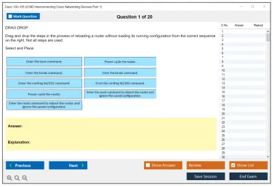 Cisco 100-105 ICND Interconnecting Cisco Networking Devices Part 1 Practice test exam simulator test engine exam Prep practice test questions answers Image 1