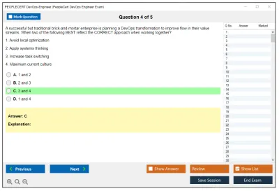 PEOPLECERT DevOps-Engineer PeopleCert DevOps Engineer Exam Practice test exam simulator test engine exam Prep practice test questions answers Image 4