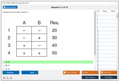 ASQ CSSBB Certified Six Sigma Black Belt Practice test exam simulator test engine exam Prep practice test questions answers Image 11