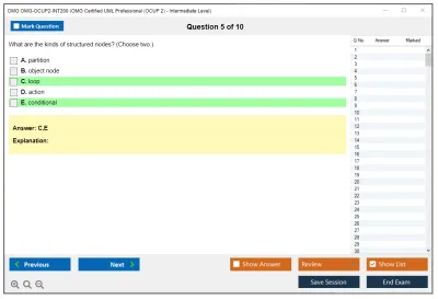 OMG OMG-OCUP2-INT200 OMG Certified UML Professional (OCUP 2) - Intermediate Level Practice test exam simulator test engine exam Prep practice test questions answers Image 5