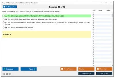 Avaya 3312 Avaya Aura® Contact Center Administration Exam Practice test exam simulator test engine exam Prep practice test questions answers Image 10