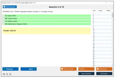 Huawei H19-371_V1.0 HCS-Pre-sales-Digital Power V1.0 Practice test exam simulator test engine exam Prep practice test questions answers Image 2