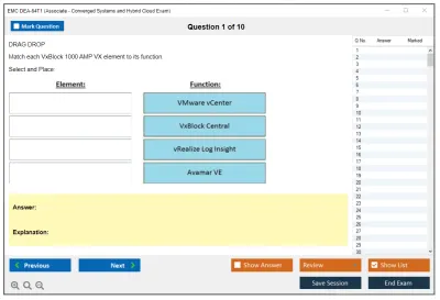 EMC DEA-64T1 Associate - Converged Systems and Hybrid Cloud Exam Practice test exam simulator test engine exam Prep practice test questions answers Image 1