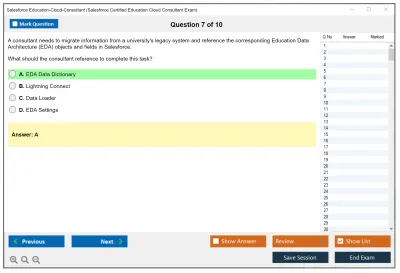 Salesforce Education-Cloud-Consultant Salesforce Certified Education Cloud Consultant Practice test exam simulator test engine exam Prep practice test questions answers Image 7