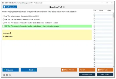 IBM C2010-595 IBM Maximo Asset Management V7.5 Fundamentals Practice test exam simulator test engine exam Prep practice test questions answers Image 7