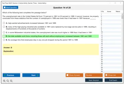 Test Prep GMAT-Section-3-Verbal-Ability Section Three : Verbal Ability Practice test exam simulator test engine exam Prep practice test questions answers Image 14