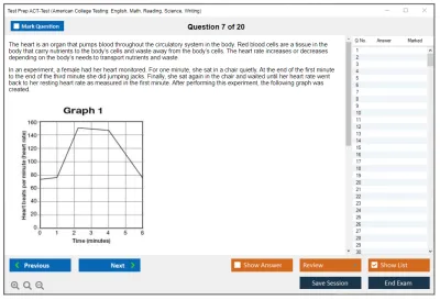 Test Prep ACT-Test American College Testing: English, Math, Reading, Science, Writing Practice test exam simulator test engine exam Prep practice test questions answers Image 7