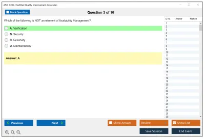 ASQ CQIA Certified Quality Improvement Associate Practice test exam simulator test engine exam Prep practice test questions answers Image 3