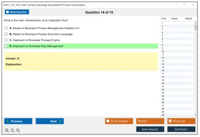 SAP C_PO_7521 SAP Certified Technology AssociateSAP Process Orchestration Practice test exam simulator test engine exam Prep practice test questions answers Image 14