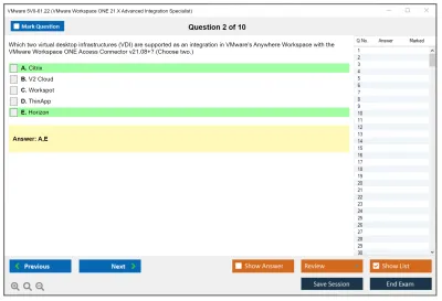 VMware 5V0-61.22 VMware Workspace ONE 21.X Advanced Integration Specialist Practice test exam simulator test engine exam Prep practice test questions answers Image 2