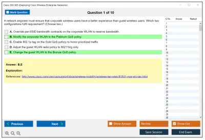 Cisco 300-365 Deploying Cisco Wireless Enterprise Networks Practice test exam simulator test engine exam Prep practice test questions answers Image 1