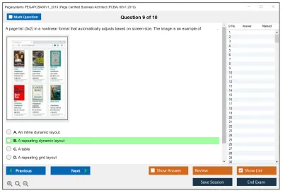 Pegasystems PEGAPCBA80V1_2019 Pega Certified Business Architect (PCBA) 80V1 2019 Practice test exam simulator test engine exam Prep practice test questions answers Image 9