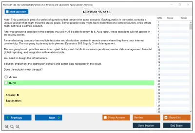 Microsoft MB-700 Microsoft Dynamics 365: Finance and Operations Apps Solution Architect Practice test exam simulator test engine exam Prep practice test questions answers Image 15