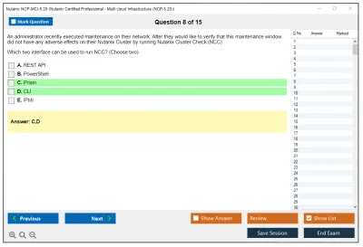Nutanix NCP-MCI-5.20 Nutanix Certified Professional - Multi cloud Infrastructure (NCP-5.20) Practice test exam simulator test engine exam Prep practice test questions answers Image 8