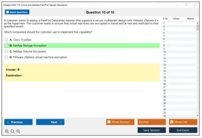 Netapp NS0-175 Cisco and NetApp FlexPod Design Specialist Practice test exam simulator test engine exam Prep practice test questions answers Image 10