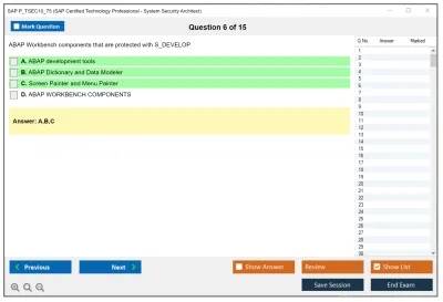 SAP P_TSEC10_75 SAP Certified Technology Professional - System Security Architect Practice test exam simulator test engine exam Prep practice test questions answers Image 6