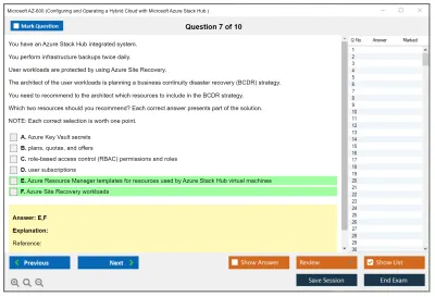 Microsoft AZ-600 Configuring and Operating a Hybrid Cloud with Microsoft Azure Stack Hub Practice test exam simulator test engine exam Prep practice test questions answers Image 7