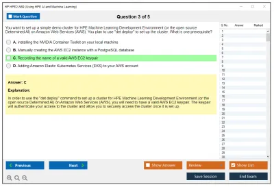 HP HPE2-N69 Using HPE AI and Machine Learning Practice test exam simulator test engine exam Prep practice test questions answers Image 3