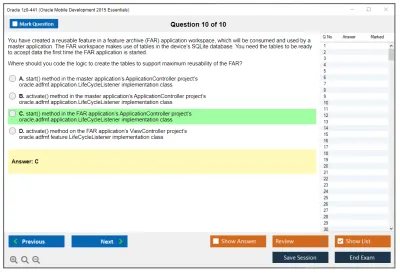 Oracle 1z0-441 Oracle Mobile Development 2015 Essentials Practice test exam simulator test engine exam Prep practice test questions answers Image 10