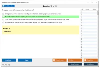 Magento M70-201 Magento Certified Developer Plus Practice test exam simulator test engine exam Prep practice test questions answers Image 10