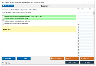 SAP C_C4H620_94 SAP Certified Development Associate - SAP Customer Data Cloud Practice test exam simulator test engine exam Prep practice test questions answers Image 1