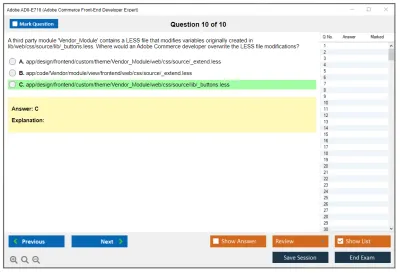 Adobe AD0-E710 Adobe Commerce Front-End Developer Expert Practice test exam simulator test engine exam Prep practice test questions answers Image 10