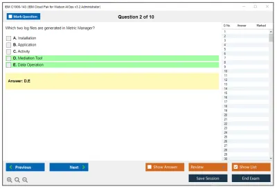 IBM C1000-143 IBM Cloud Pak for Watson AIOps v3.2 Administrator Practice test exam simulator test engine exam Prep practice test questions answers Image 2