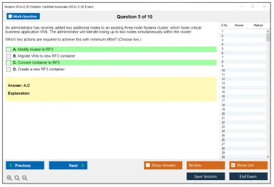 Nutanix NCA-5.20 Nutanix Certified Associate (NCA) 5.20 Exam Practice test exam simulator test engine exam Prep practice test questions answers Image 5