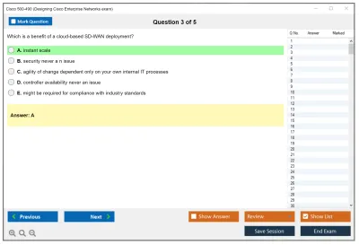 Cisco 500-490 Designing Cisco Enterprise Networks for Field Engineers (ENDESIGN) Practice test exam simulator test engine exam Prep practice test questions answers Image 3