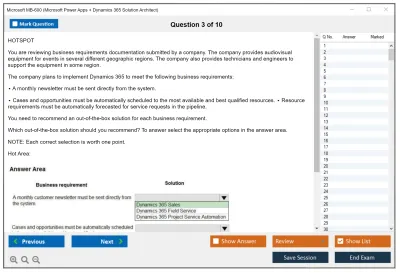Microsoft MB-600 Microsoft Power Apps + Dynamics 365 Solution Architect Practice test exam simulator test engine exam Prep practice test questions answers Image 3