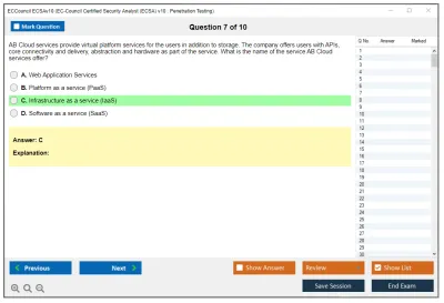 ECCouncil ECSAv10 EC-Council Certified Security Analyst (ECSA) v10 : Penetration Testing Practice test exam simulator test engine exam Prep practice test questions answers Image 7