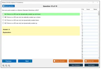 VMware 2V0-620 vSphere 6 Foundations Practice test exam simulator test engine exam Prep practice test questions answers Image 15