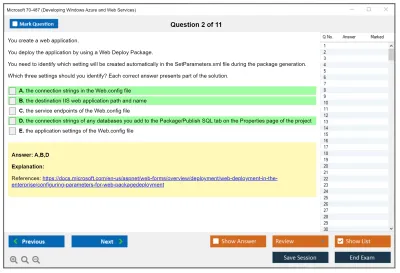 Microsoft 70-487 Developing Windows Azure and Web Services Practice test exam simulator test engine exam Prep practice test questions answers Image 2