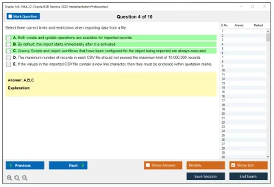 Oracle 1z0-1064-22 Oracle B2B Service 2022 Implementation Professional Practice test exam simulator test engine exam Prep practice test questions answers Image 4