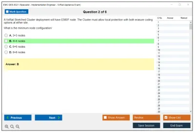 EMC DES-6321 Specialist - Implementation Engineer - VxRail Appliance Exam Practice test exam simulator test engine exam Prep practice test questions answers Image 2