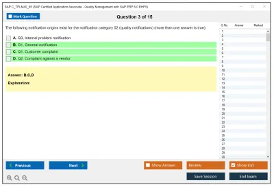 SAP C_TPLM40_65 SAP Certified Associate - Quality Management with SAP ERP 6.0 EHP5 Practice test exam simulator test engine exam Prep practice test questions answers Image 3