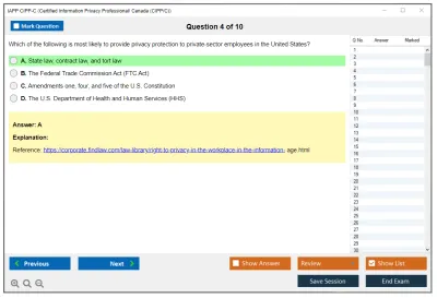 IAPP CIPP-C Certified Information Privacy Professional/ Canada (CIPP/C) Practice test exam simulator test engine exam Prep practice test questions answers Image 4